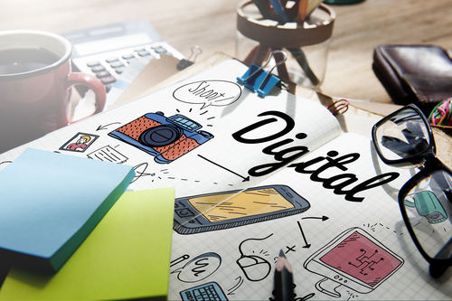 digital gadget innovation sharing media concept